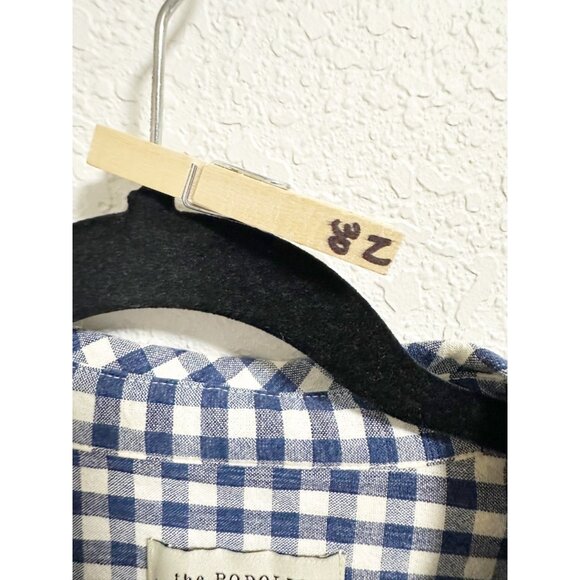 The Podolls Anthropologie Gingham Plaid Tie Waist Shirt Dress Short Sleeve Small - Picture 6 of 6